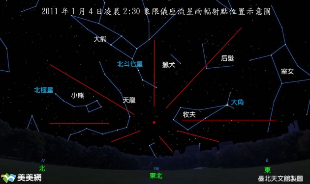 迎向中华民国100年的第一份上天贺礼-象限仪座流星雨